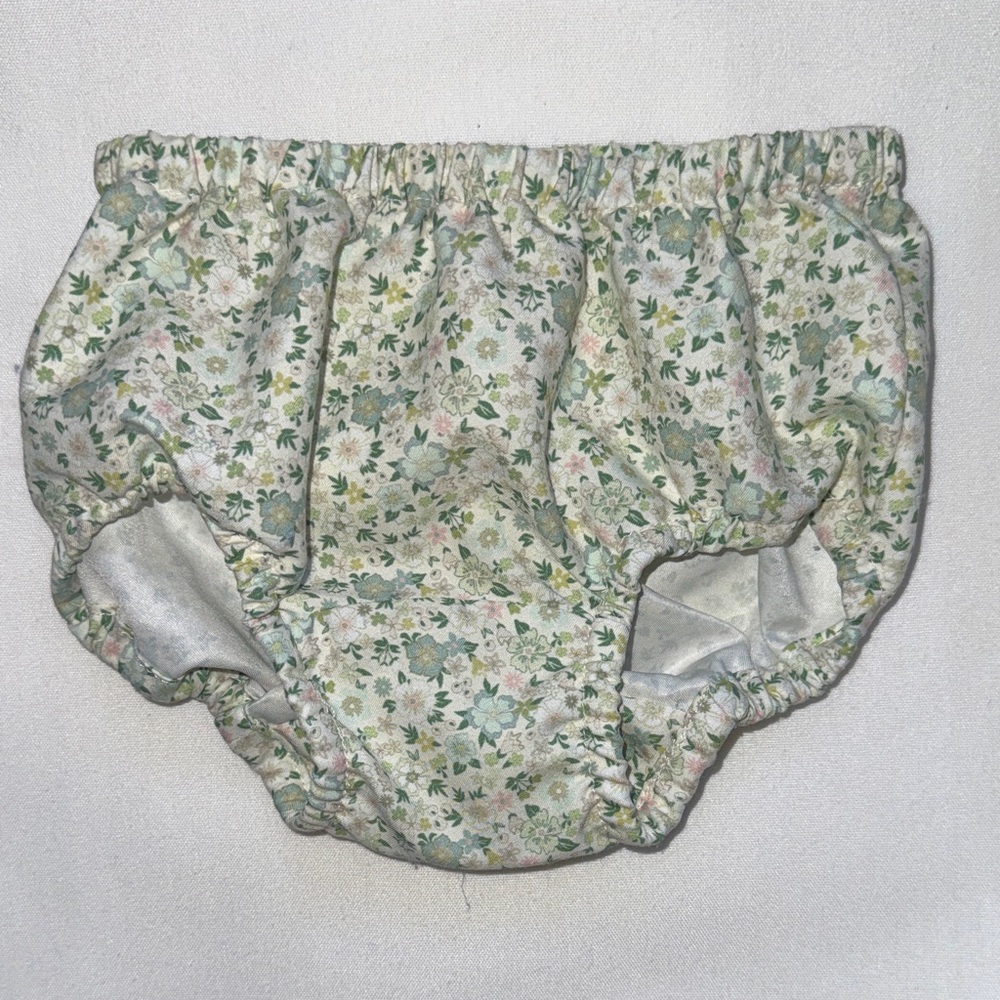Minnow Floral Green Kids Swim Diaper Cover 0-6 mos